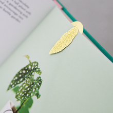 Load image into Gallery viewer, Brass Leaf Bookmark